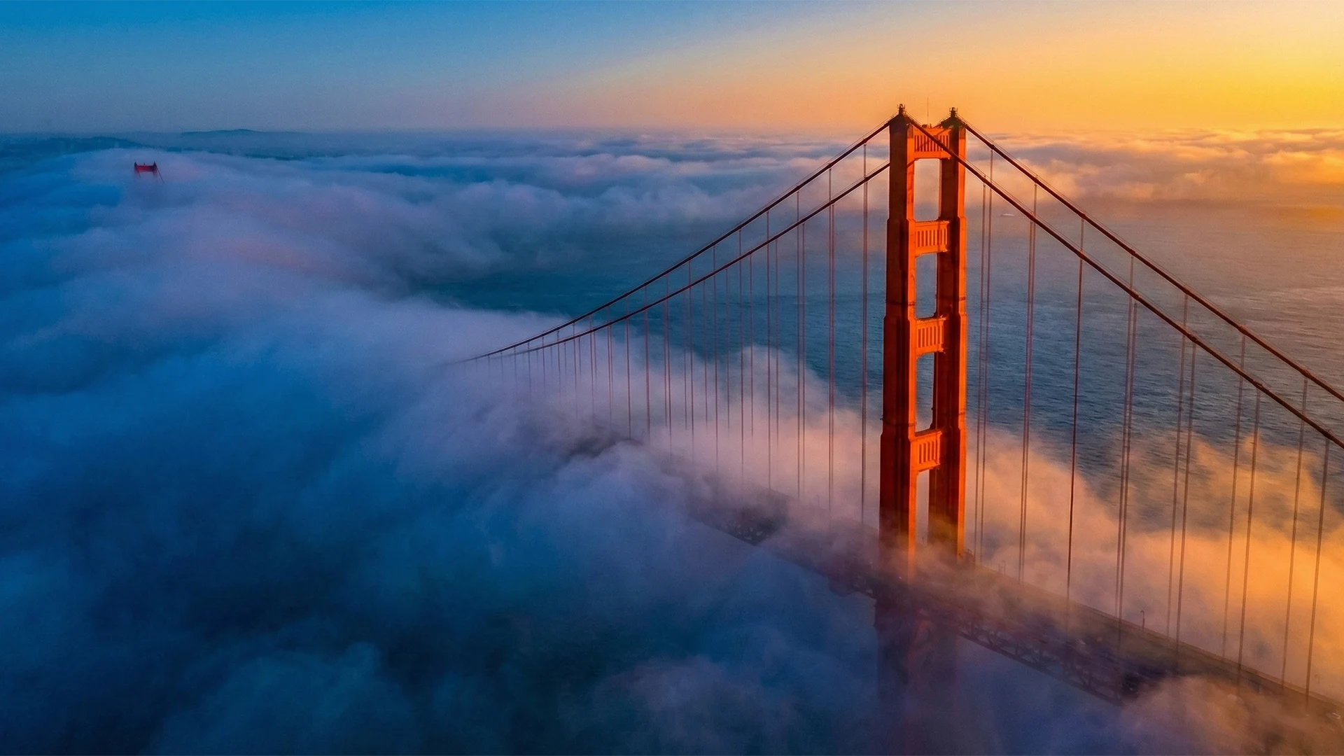 Aerial view of the Golden Gate Bridge